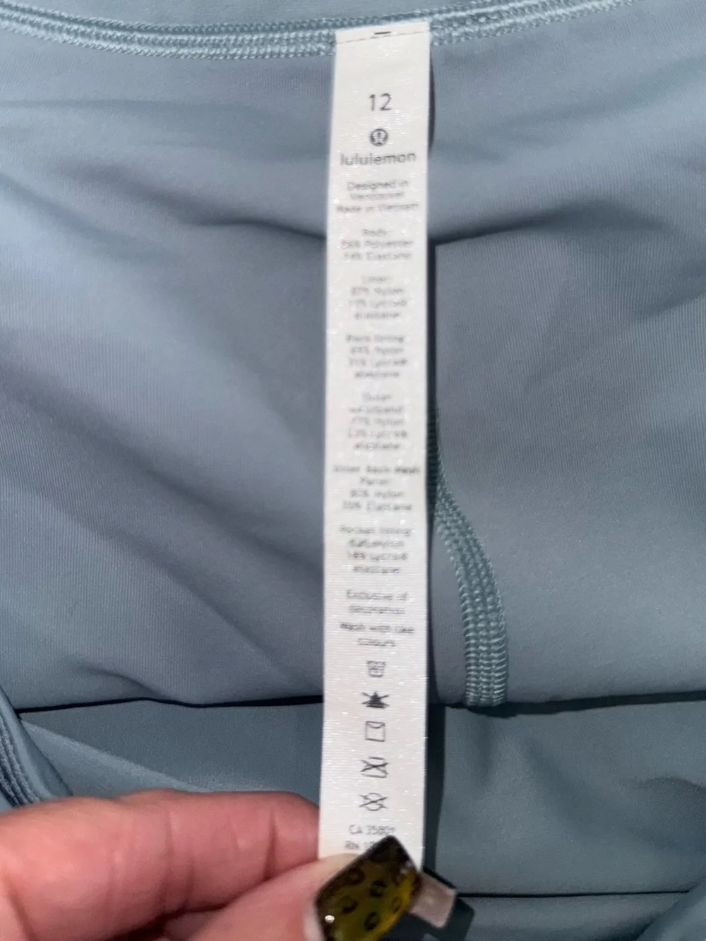 Lululemon Pace Rival Skirt Size 12 Light Blue Pleated Tennis Golf Athletic